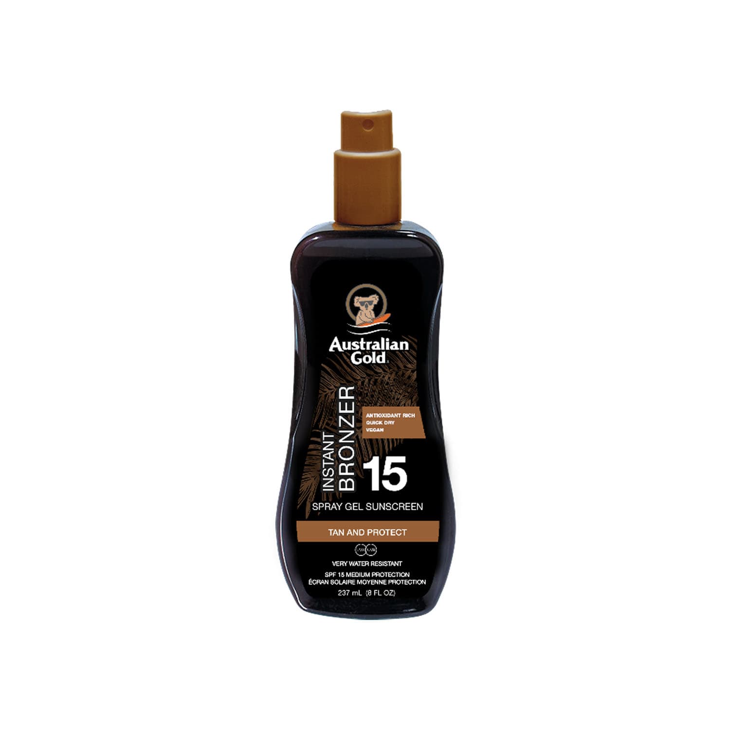 Spf 15 Spray Gel con Effetto Bronze